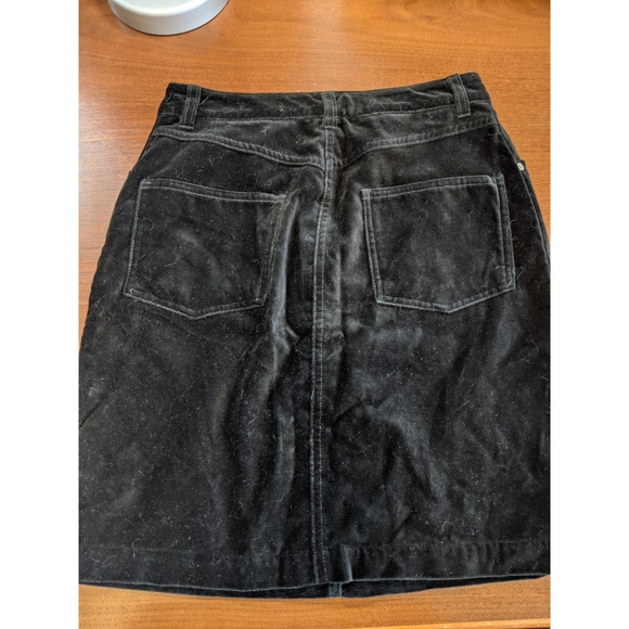 Gap Skirts | High-Waisted Gap Black Velvet Short Skirt - Picture 2 of 3